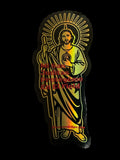 THE MI SAN JUDAS GOLD BIG HOLOGRAPHIC STICKER